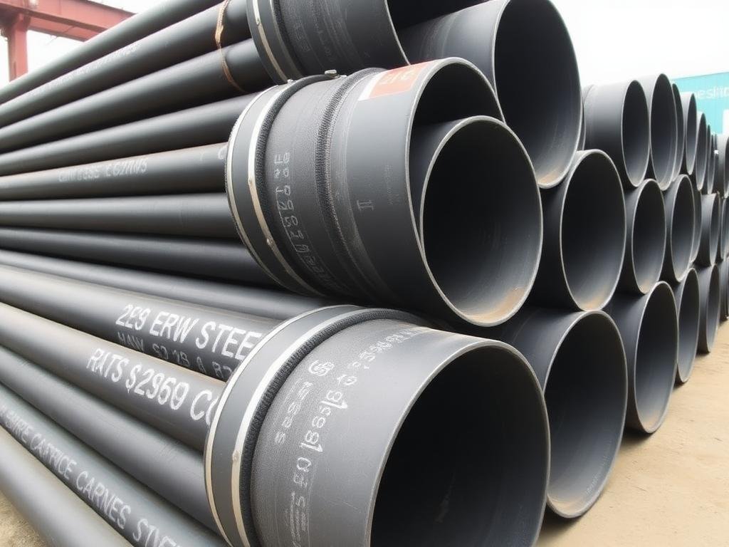 Bundles of ERW and seamless carbon steel pipes