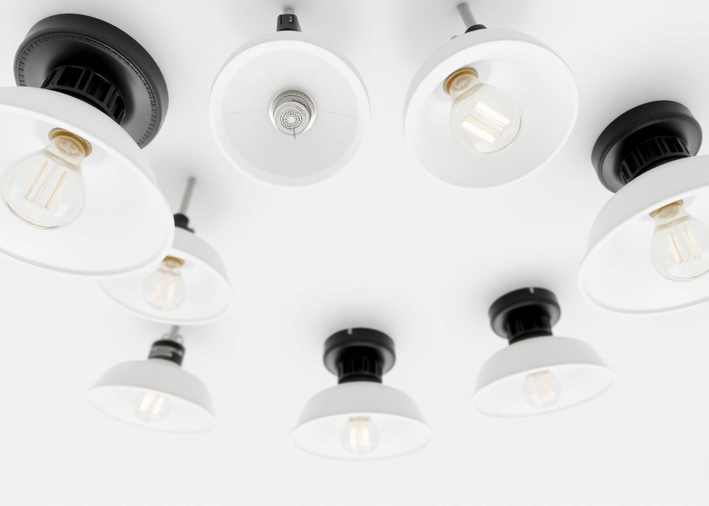 Marine light fittings with diffusers and bulbs