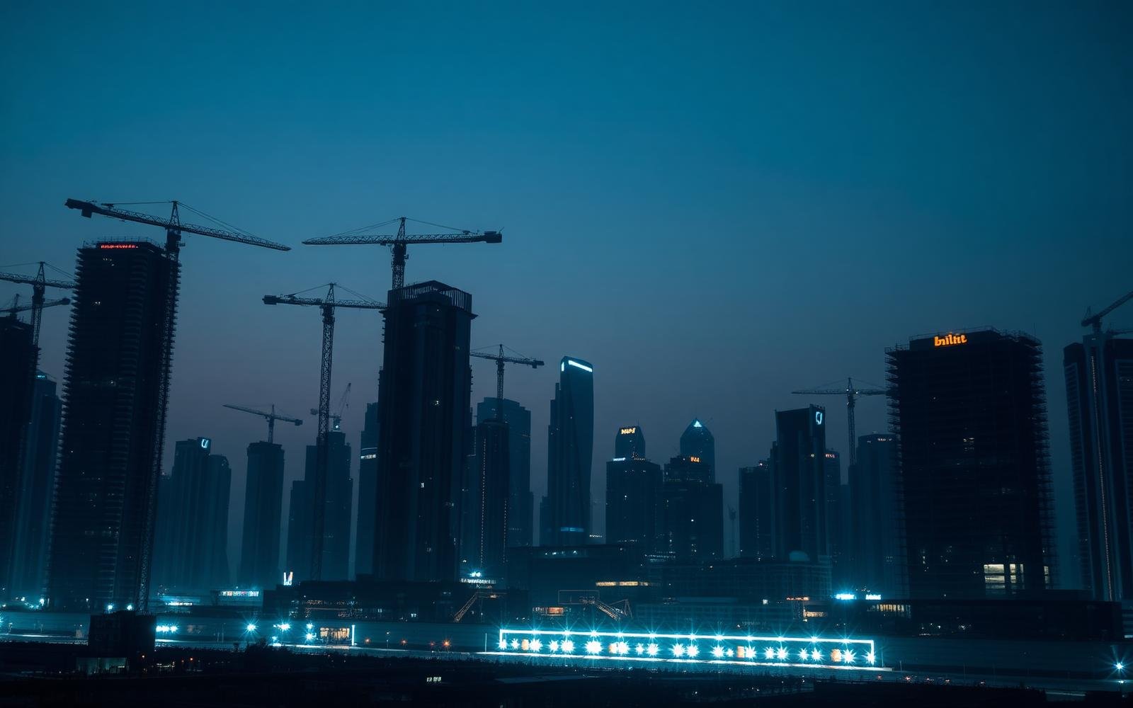 Gulf skyline under construction