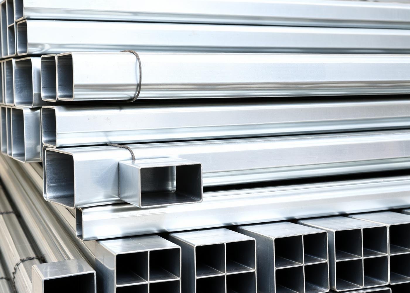 Galvanized square and rectangular hollow section tubes
