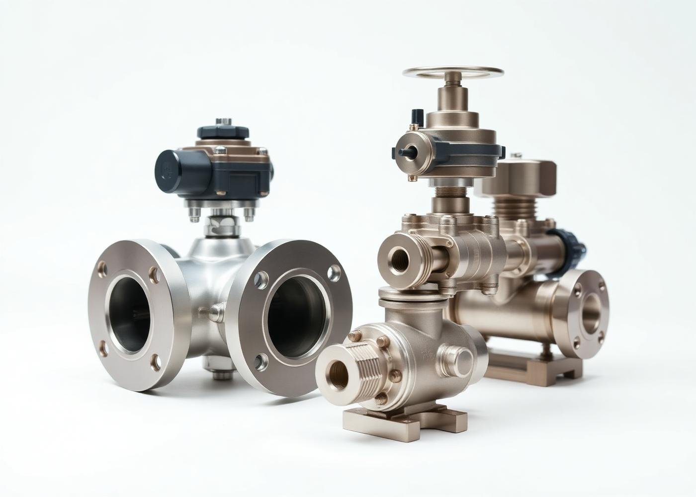 Industrial flanged diaphragm and control valves